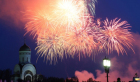 Le feu d'artifice clôturant la fête de la Victoire à Moscou